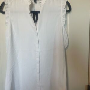 Express White Sleeveless Top